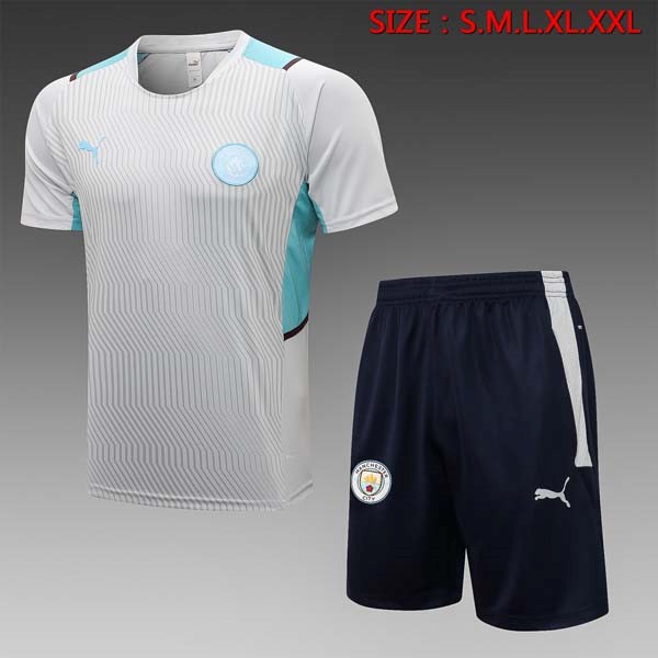 Entrenamiento Manchester City Conjunto Completo 2022 Gris